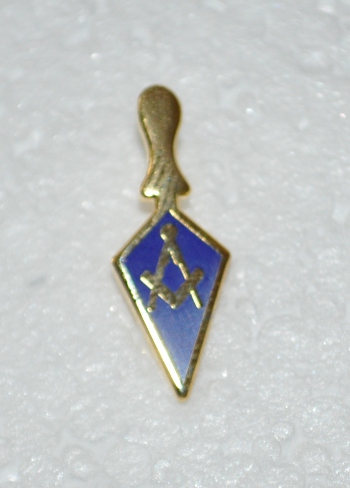 Royal & Select Masters Gold Plated Trowel Lapel Pin - Click Image to Close